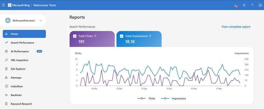 Bing Webmaster Tools