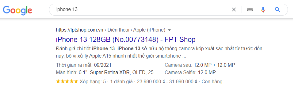 Product Markup Snippet