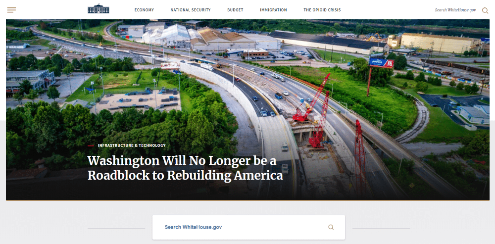 website Whitehouse.gov