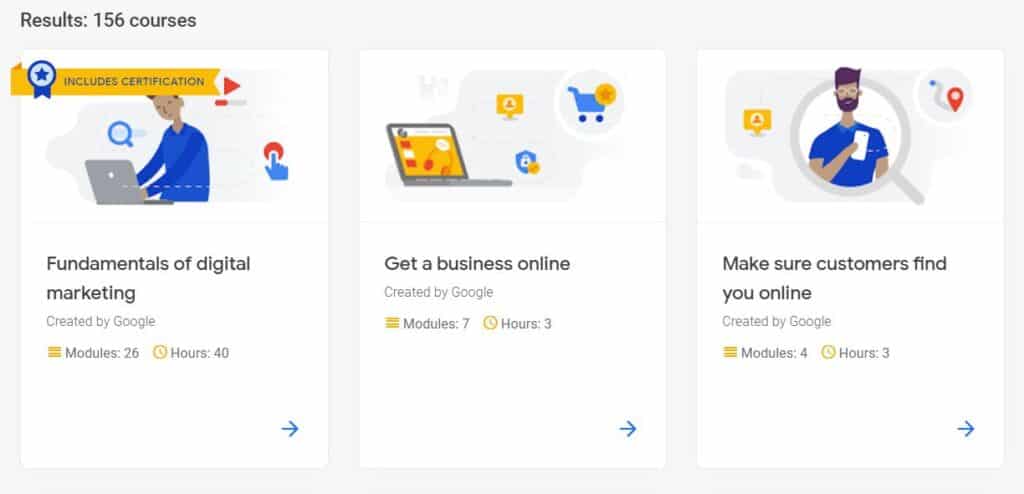 khóa học Digital Marketing của Google
