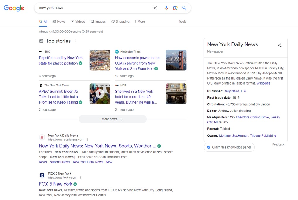 Ví dụ về kết quả Google SGE 10