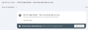 đã thu thập dữ liệu nhưng không được lập chỉ mục
