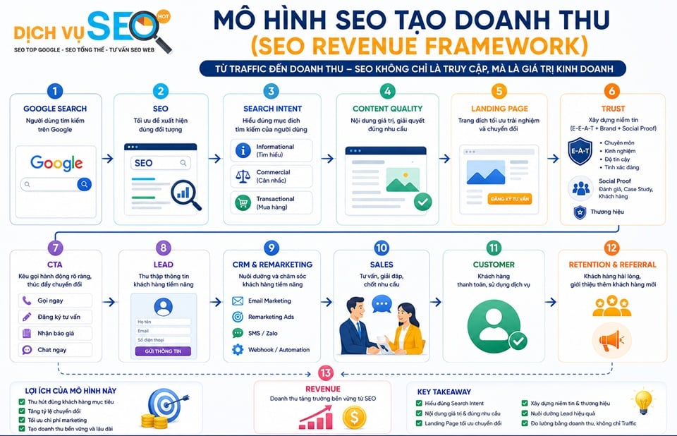 Mô hình SEO tạo doanh thu