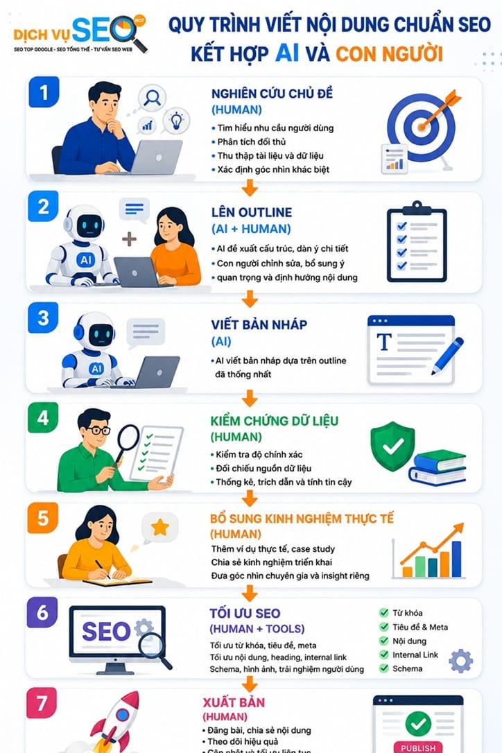 Quy trình viết nội dung chuẩn SEO