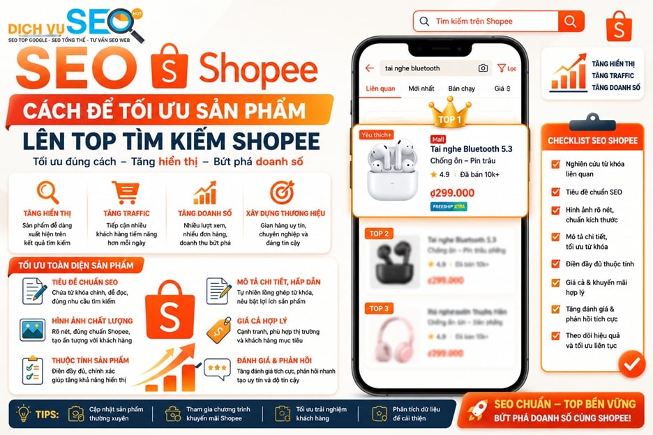 SEO Shopee: Cách để tối ưu sản phẩm lên Top tìm kiếm Shopee