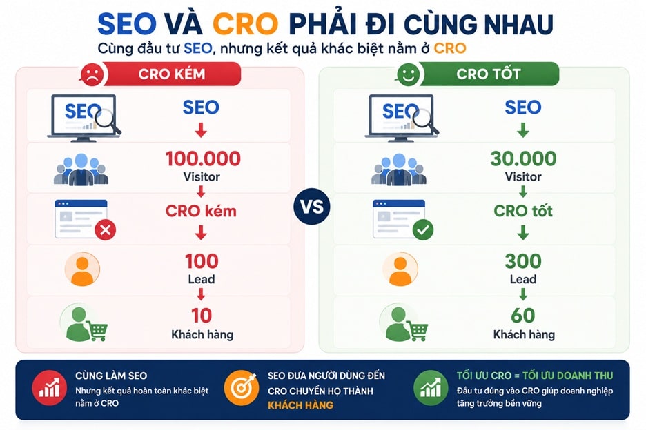 SEO và CRO phải đi cùng nhau
