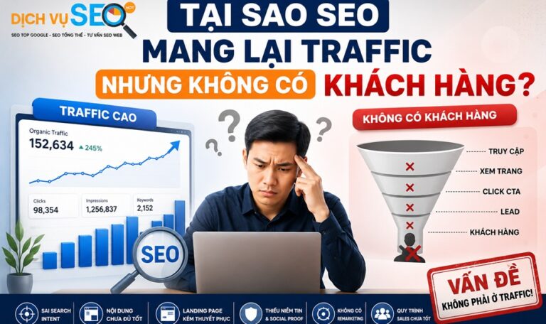 Tại sao SEO mang lại Traffic nhưng không có khách hàng