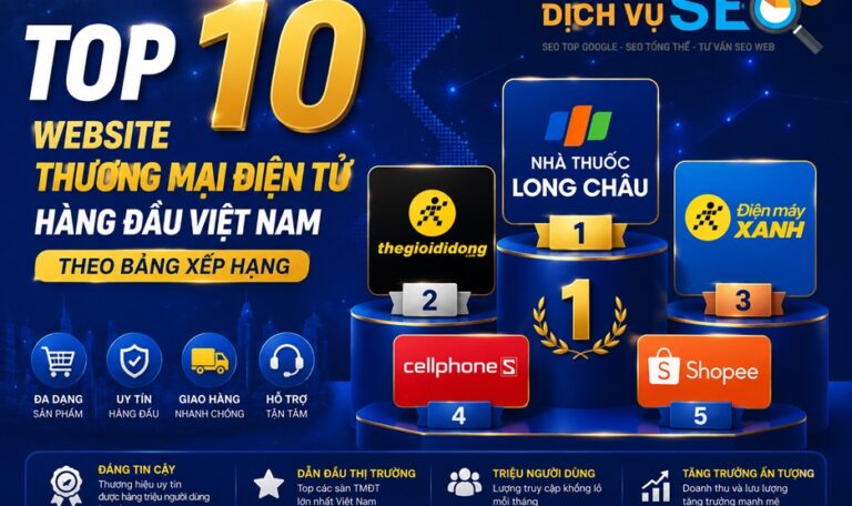 Top 10 website thương mại điện tử hàng đầu Việt Nam