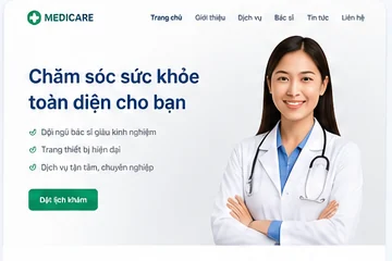 Mẫu thiết kế website y tế phòng khám