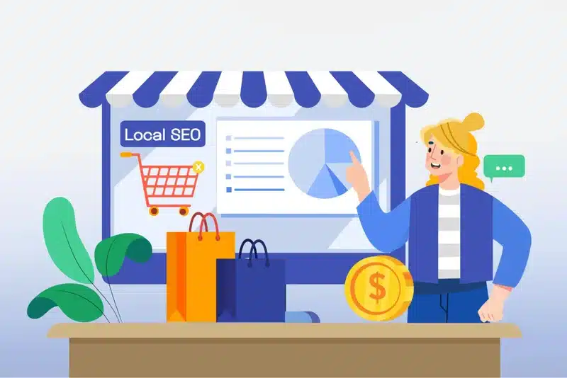Minh họa SEO Local và tìm kiếm doanh nghiệp theo địa phương